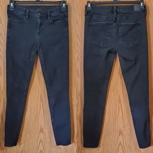 American Eagle jeggings black stretch cotton blend size 4